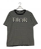 Christian Diorクリスチャン ディオール）の古着「ロゴジャガードボーダーニットTシャツ」｜ブラック
