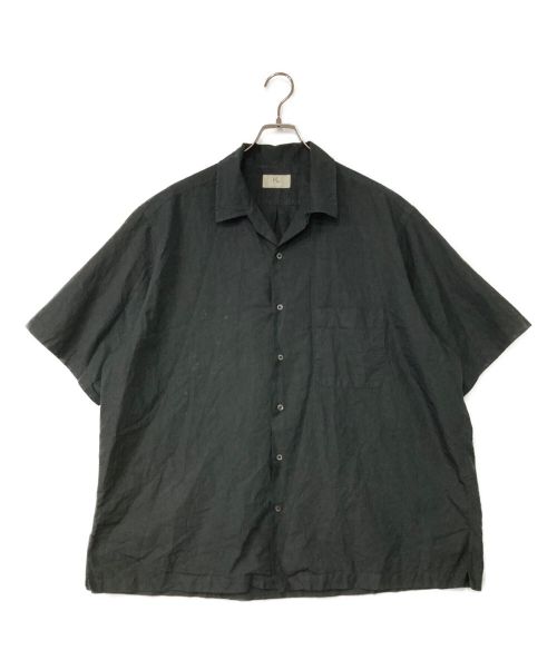 HERILL（ヘリル）HERILL (ヘリル) Cotton Silk Open Collar S/S Shirts ブラック サイズ:3の古着・服飾アイテム