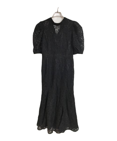 Mystrada（マイストラーダ）Mystrada (マイストラーダ) シャンブレーレースマーメイドドレス ブラック サイズ:38の古着・服飾アイテム