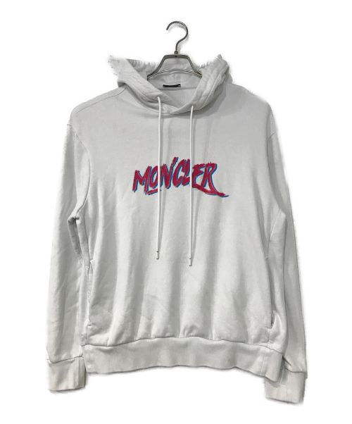 MONCLER（モンクレール）MONCLER (モンクレール) プリントパーカー ホワイト サイズ:Lの古着・服飾アイテム