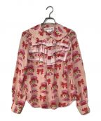 COMME des GARCONS GIRLコムデギャルソンガール）の古着「転写フリルシャツ」｜ピンク