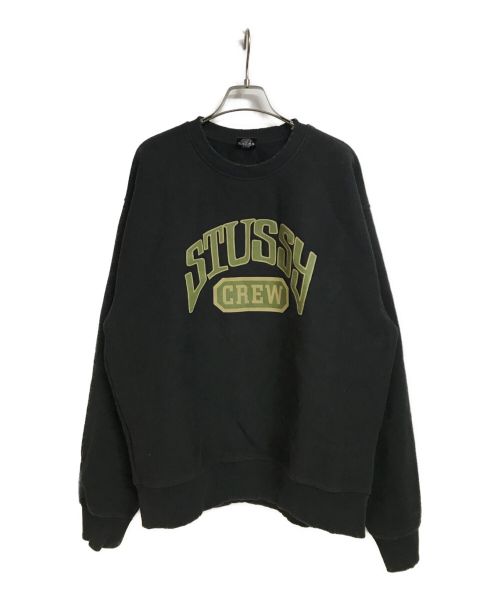 stussy（ステューシー）stussy (ステューシー) クルーネックスウェット ブラック サイズ:Lの古着・服飾アイテム
