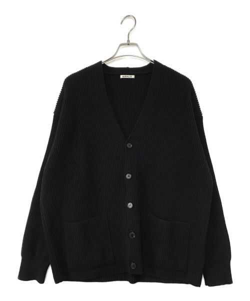 AURALEE（オーラリー）AURALEE (オーラリー) Super Fine Wool Rib Knit Big Cardigan ブラック サイズ:4の古着・服飾アイテム