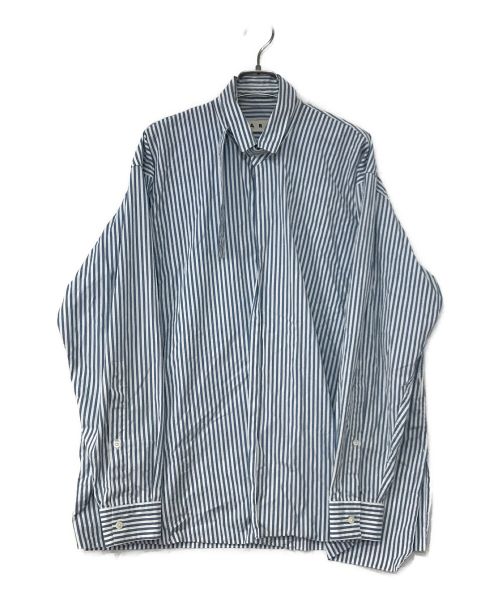 MARNI（マルニ）MARNI (マルニ) ボタンレスストライプシャツ スカイブルー サイズ:44の古着・服飾アイテム
