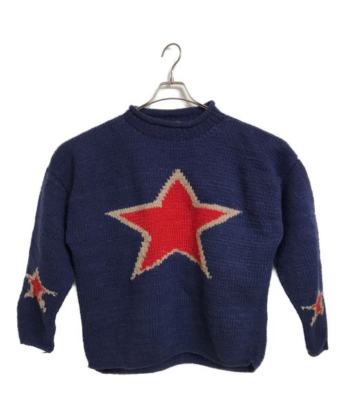 CARAVAN（キャラバン）CARAVAN (キャラバン) Star Roll Hand Knit ネイビー サイズ:ONE SIZEの古着・服飾アイテム