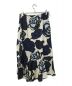 MARNI (マルニ) フラワープリント サテンスカート ホワイト×ネイビー サイズ:38：12800円