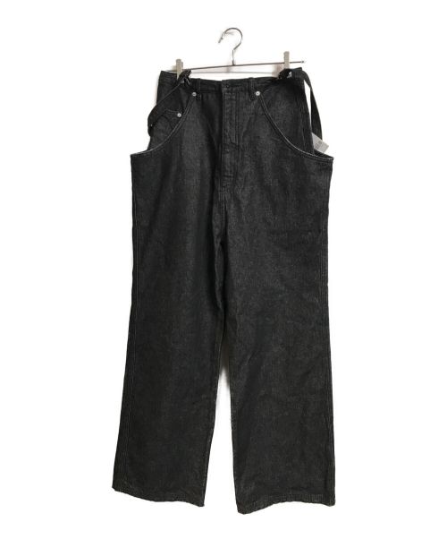 Ameri（アメリ）Ameri (アメリ) HIGH WAIST WIDE SUSPENDERS PANTS ブラック サイズ:W25の古着・服飾アイテム