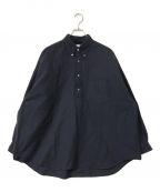 Graphpaperグラフペーパー）の古着「Oxford Oversized B.D Pullover Shirt」｜ネイビー