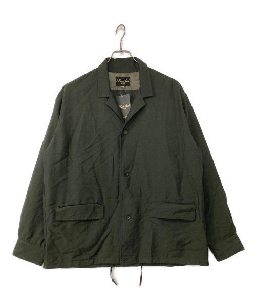 HAVERSACK（ハバーサック）HAVERSACK (ハバーサック) ウールモヘアシャツジャケット オリーブ サイズ:XLの古着・服飾アイテム