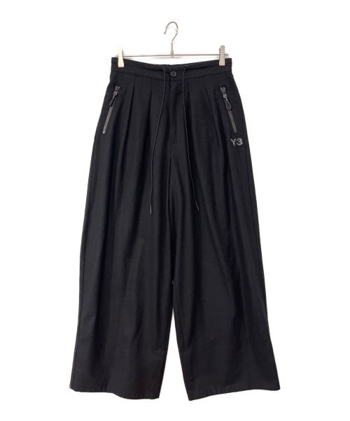 Y-3（ワイスリー）Y-3 (ワイスリー) WOOL FLANNEL PANTS ブラック サイズ:Sの古着・服飾アイテム