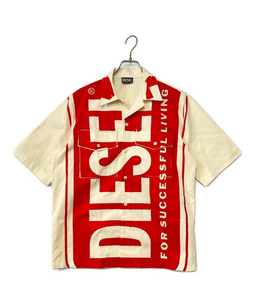 DIESEL（ディーゼル）DIESEL (ディーゼル) プリントS/Sシャツ アイボリー サイズ:Sの古着・服飾アイテム