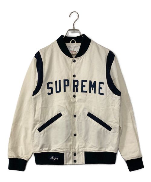 SUPREME（シュプリーム）Supreme (シュプリーム) varsity jacket ホワイト サイズ:Mの古着・服飾アイテム
