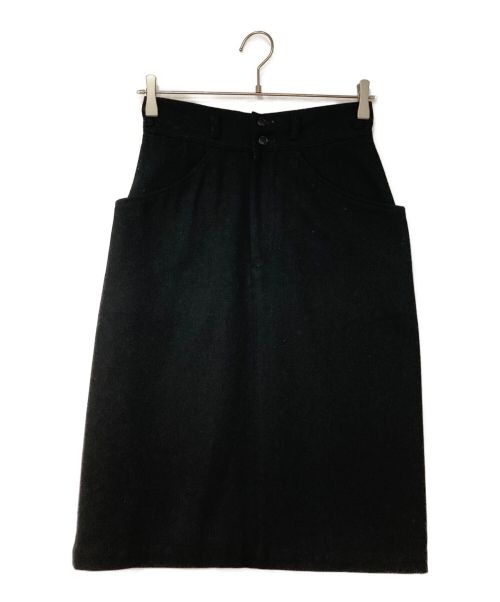 Y's（ワイズ）Y's (ワイズ) ウールスカート ブラック サイズ:表記不明の古着・服飾アイテム