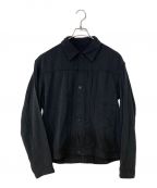 COMOLIコモリ）の古着「TYPE-1STシルクネップシャツ」｜ブラック
