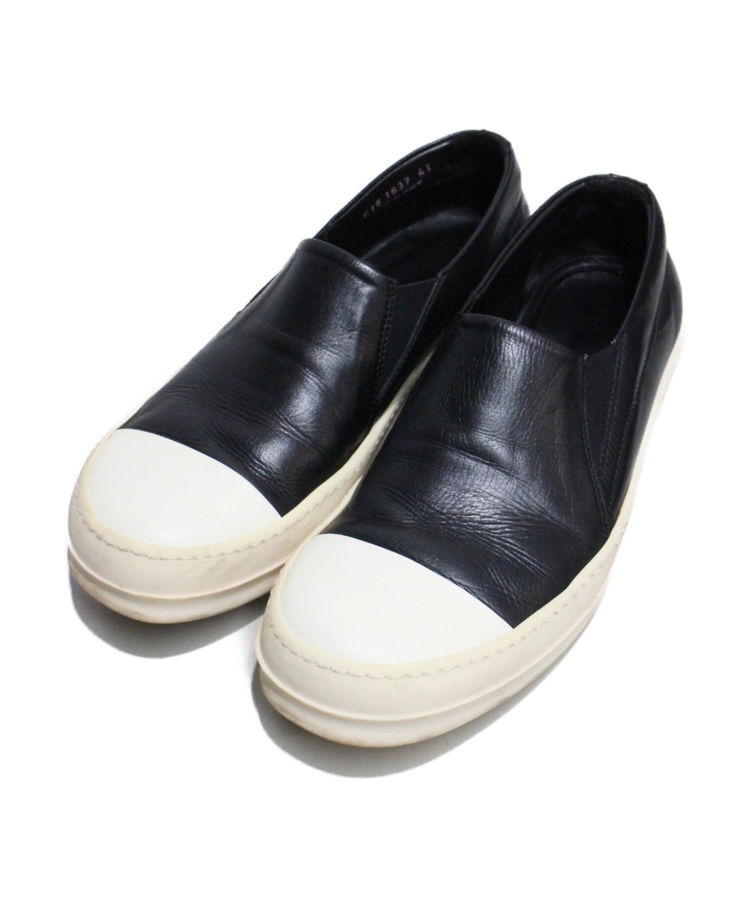 中古 古着通販 Rick Owens リックオウエンス スリッポンローカットスニーカー ブラック サイズ 41 イタリア製 ブランド 古着通販 トレファク公式 Trefac Fashion