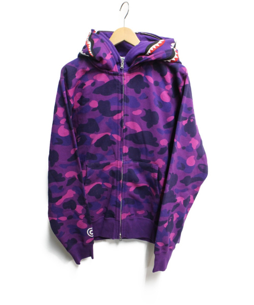 中古 古着通販 A Bathing Ape アベイシングエイプ ダブルフーディシャークパーカー パープル サイズ L ブランド 古着通販 トレファク公式 Trefac Fashion