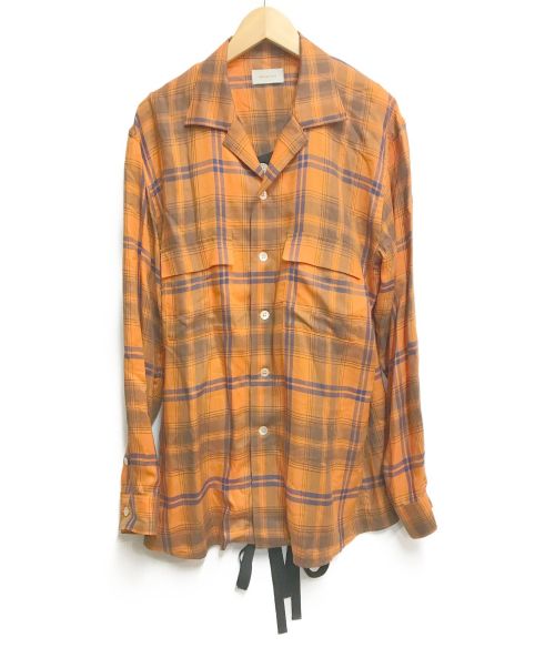 BED J.W. FORD（ベッドフォード）BED J.W. FORD (ベッドフォード) Inner vest open collar blouse オレンジ サイズ:1の古着・服飾アイテム