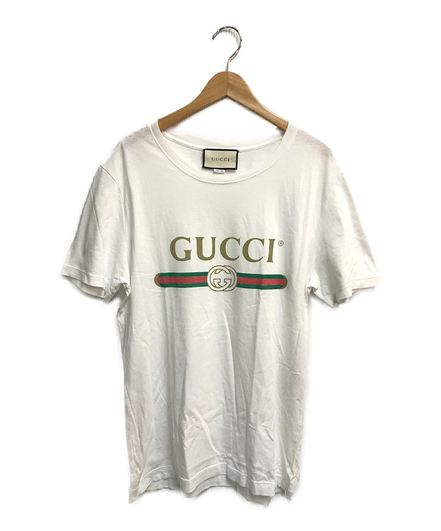 ソブリン債 GUCCI グッチ　ロゴ　LOGO Tシャツ　オーバーサイズ　M Tシャツ/カットソー(半袖/袖なし)