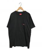 SUPREME（シュプリーム）の古着「ワンポイントポケットTシャツ」｜ブラック