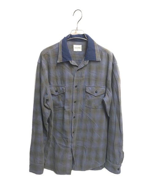 RHC&MAS（アールエイチシーアンドマス）RHC&MAS (アールエイチシーアンドマス) ネルシャツ ブルー サイズ:4の古着・服飾アイテム