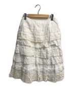 Lois CRAYON（ロイスクレヨン）の古着「ティアードスカート」｜ホワイト