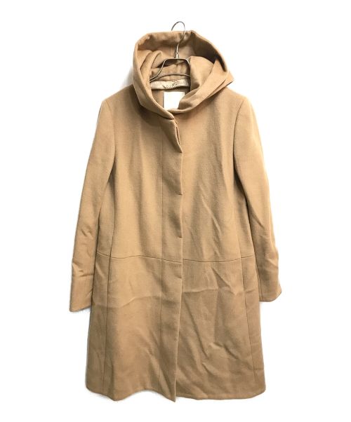 自由区（ジユウク）自由区 (ジユウク) カシミヤ混ウールフーデッドコート キャメル サイズ:40の古着・服飾アイテム