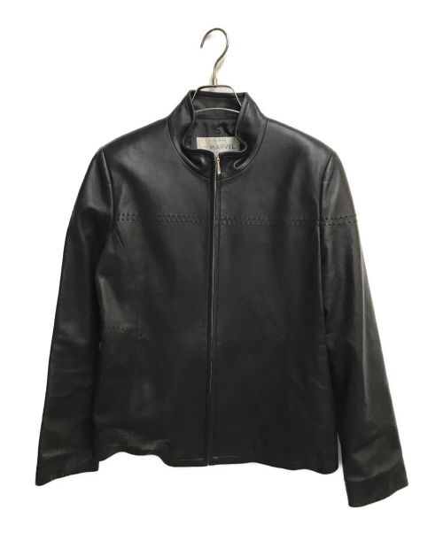 MARVEL（マーベル）MARVEL (マーベル) ラムレザージャケット ブラック サイズ:Fの古着・服飾アイテム