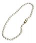 H.P.FRANCE（アッシュペーフランス）の古着「freshwater pearl ball chain necklace」｜ゴールド×ホワイト