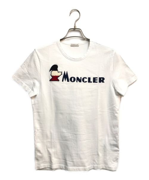 MONCLER（モンクレール）MONCLER (モンクレール) LOGO PRINTED T-SHIRT ホワイト サイズ:Mの古着・服飾アイテム