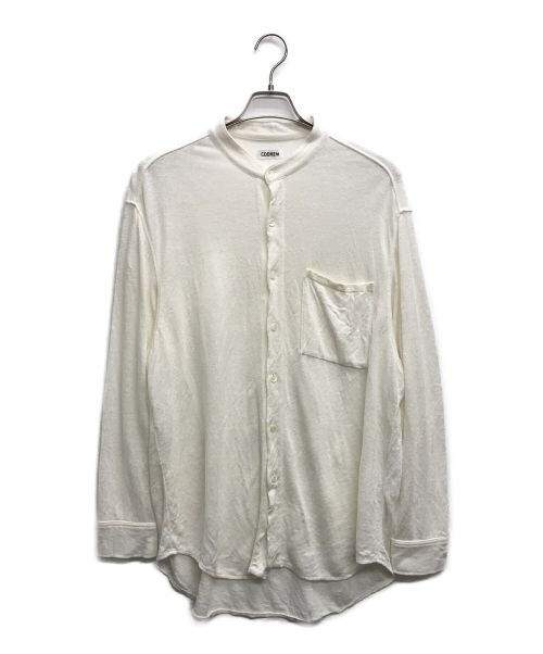 Coohem（コーヘン）Coohem (コーヘン) リネンバンドカラーシャツ ホワイト サイズ:Ｌの古着・服飾アイテム