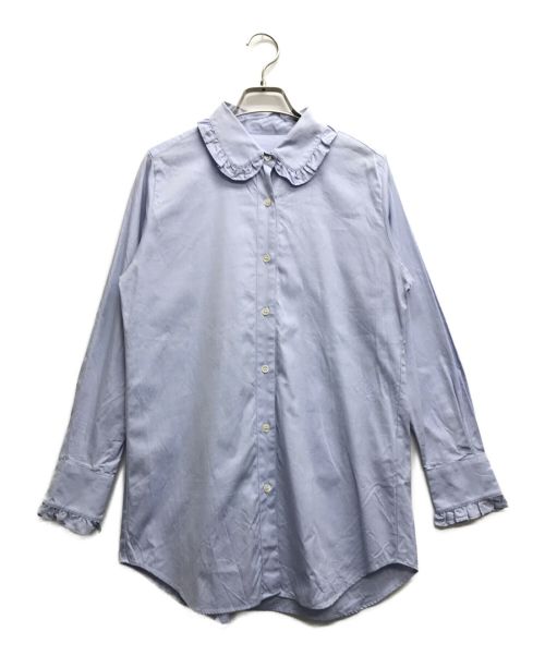 La TOTALITE（ラ ト―タリテ）La TOTALITE (ラトータリテ) フリルカラーシャツ ブルー サイズ:不明の古着・服飾アイテム