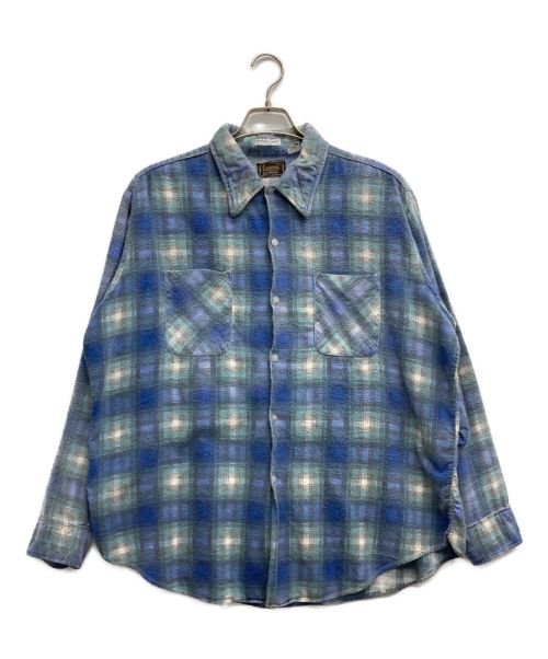 CAMPUS（キャンパス）CAMPUS (キャンパス) チェックネルシャツ ブルー サイズ:採寸参考の古着・服飾アイテム