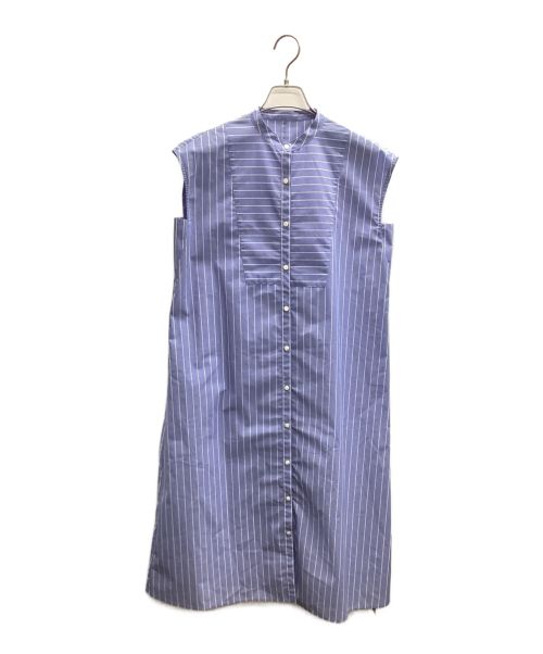UNTITLED（アンタイトル）UNTITLED (アンタイトル) ストライプシャツワンピース ブルーの古着・服飾アイテム