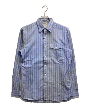 中古・古着通販】RRL (ダブルアールエル) ストライプシャツ ブルー 