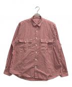 Porter Classicポータークラシック）の古着「ROLL UP GINGHAM CHECK SHIRT」｜レッド