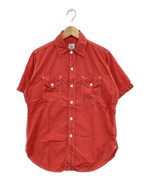POST O'ALLS（ポストオーバーオールズ）POST O'ALLS (ポストオーバーオールズ) 半袖シャツ レッド サイズ:Sの古着・服飾アイテム