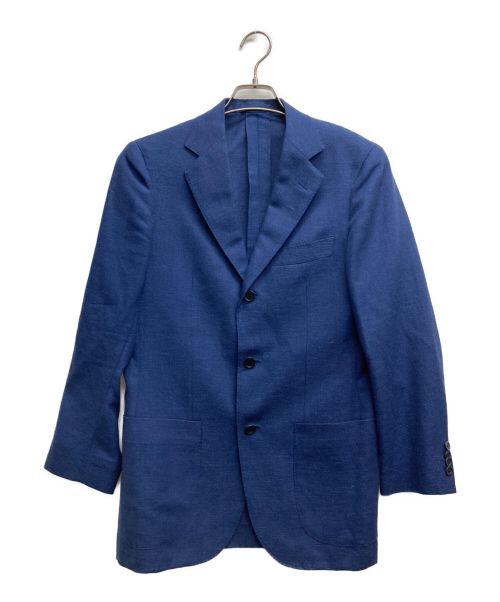 SOVEREIGN（ソブリン）SOVEREIGN (ソブリン) リネン混テーラードジャケット ネイビー サイズ:46の古着・服飾アイテム