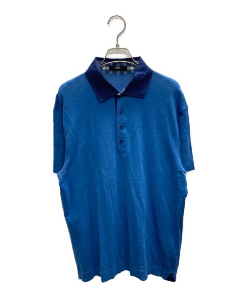 BOSS HUGO BOSS（ボス ヒューゴボス）BOSS HUGO BOSS (ボス ヒューゴボス) ポロシャツ ブルー サイズ:Lの古着・服飾アイテム