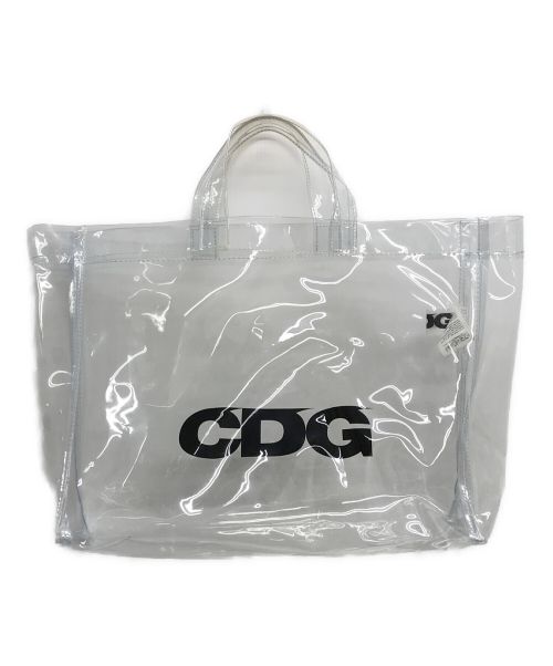 CDG（シーディージー）CDG (シーディージー コムデギャルソン) ロゴクリアトートバッグ クリアの古着・服飾アイテム
