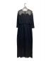 troisiemechaco (トロワズィエムチャコ) チュールパネルレースドレス ブラック サイズ:38：6800円