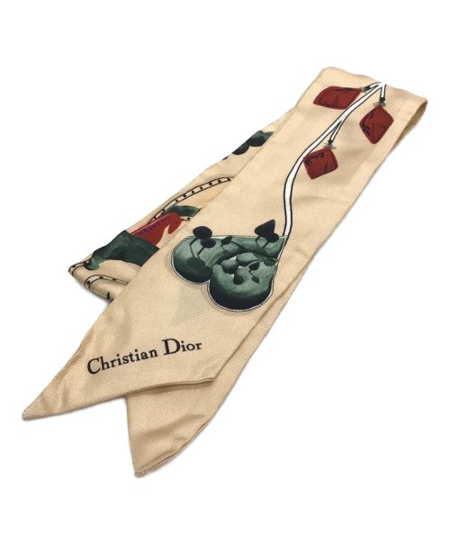 Christian Dior（クリスチャン ディオール）Christian Dior (クリスチャン ディオール) シルクスカーフ ベージュの古着・服飾アイテム