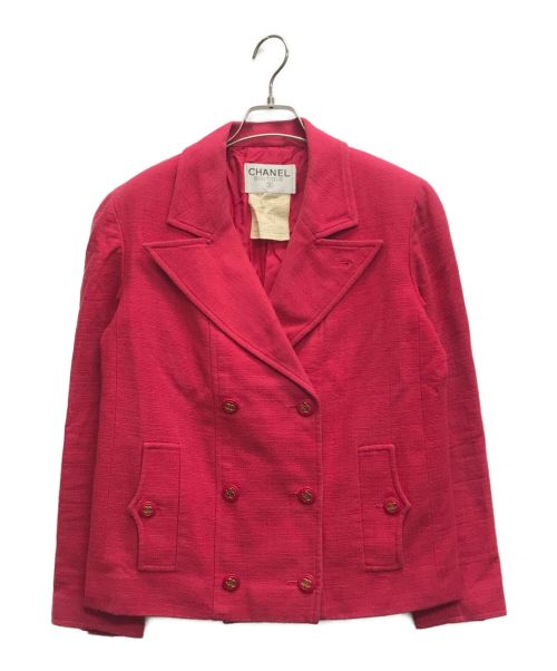 CHANEL（シャネル）CHANEL (シャネル) ダブルジャケット ピンク サイズ:38の古着・服飾アイテム