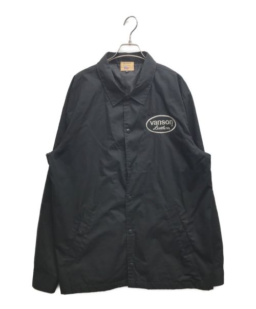 VANSON（バンソン）VANSON (バンソン) コーチジャケット ブラック サイズ:XLの古着・服飾アイテム