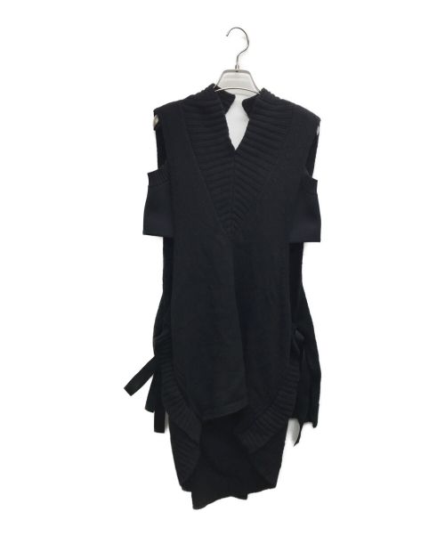 IRENE（アイレネ）IRENE (アイレネ) レイヤードデザインVネックベスト ブラック サイズ:36の古着・服飾アイテム