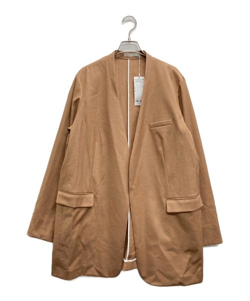 icB（アイシービー）icB (アイシービー) LooseWeave ノーカラージャケット ベージュ サイズ:48 未使用品の古着・服飾アイテム
