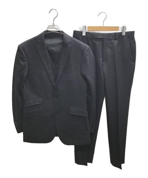 BURBERRY BLACK LABEL（バーバリーブラックレーベル）BURBERRY BLACK LABEL (バーバリーブラックレーベル) 3ピースセットアップスーツ ブラック サイズ:38の古着・服飾アイテム
