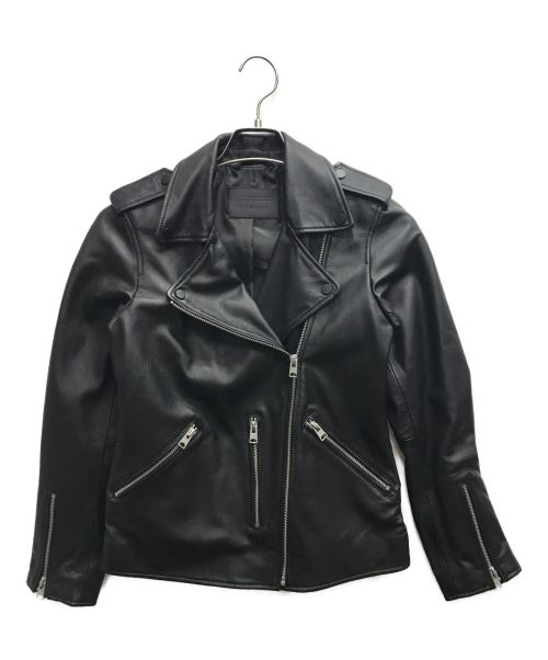 ALL SAINTS（オールセインツ）ALL SAINTS (オールセインツ) シープレザーライダースジャケット ブラック サイズ:36の古着・服飾アイテム