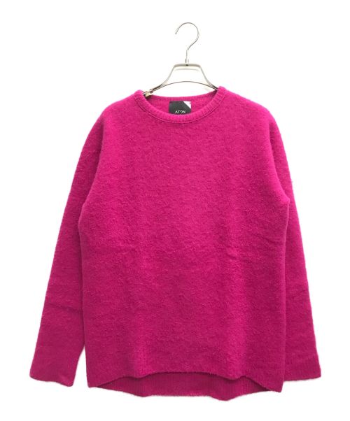 ATON（エイトン）ATON (エイトン) プルオーバー カシミア セーター ピンク サイズ:02の古着・服飾アイテム