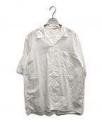 COMOLIコモリ）の古着「ベタシャン オープンカラーシャツ」｜ホワイト