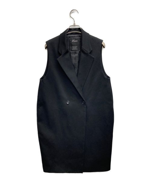 Lisiere（リジェール）Lisiere (リジェール) ロングベスト ブラック サイズ:採寸参考の古着・服飾アイテム